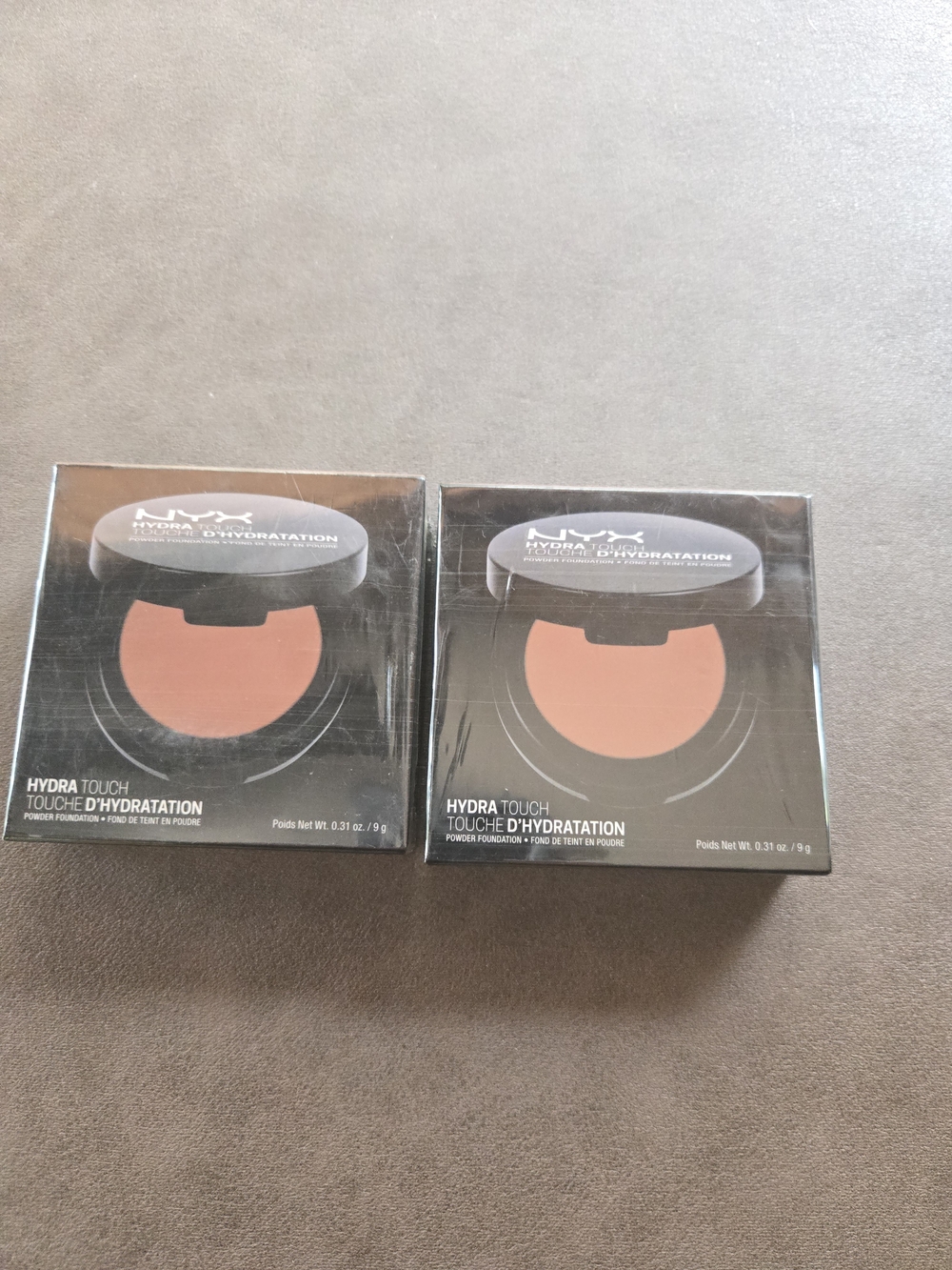 NYX Hydra Touch Powder Foundation - Nutmeg  HTPF14 0.31oz Set of 2 NIB